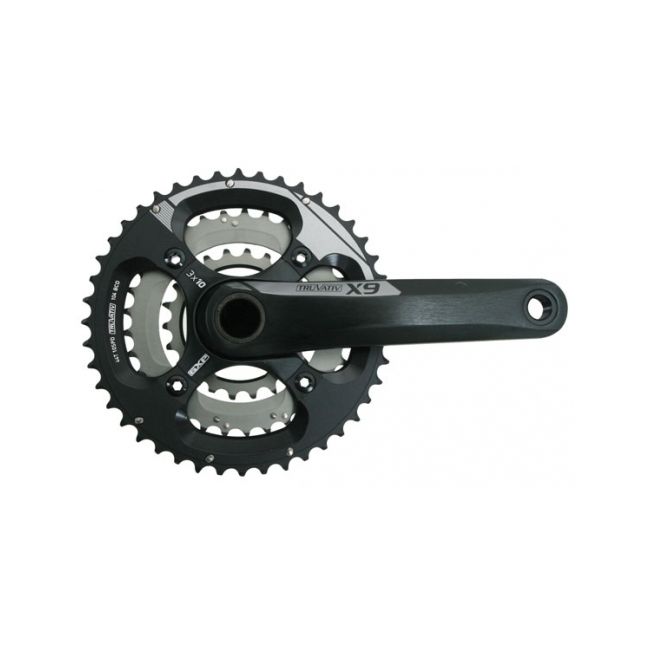 Angrenaj Truvativ X.9, 3.3, 3X10V 44 33 22T, Brat 175Alu, GXP inclus, Negru-Gri
