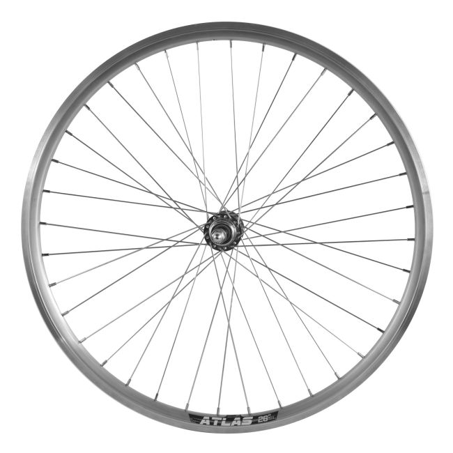 Roata spate ATLAS 26  , 559x18, ALU dubla, argintie natur, V-Brake CNC, 36H