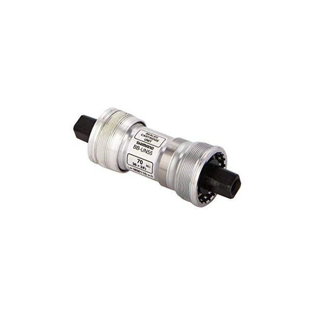Monobloc Pedalier Shimano Alivio Bb-Un55,Ax 115Mm Patrat,Bsa 68Mm,Cl:47.5,Suruburi Incl.,Otel,Argintiu