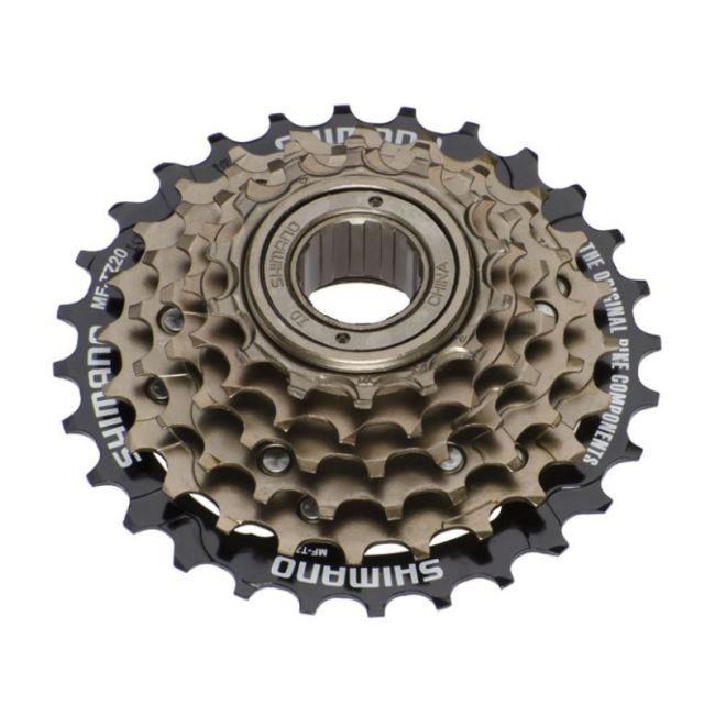 Pinion Filetat Shimano Tourney, Mf-Tz500 - 6, 6Vit, Hg 14-28T, Maro-Negru