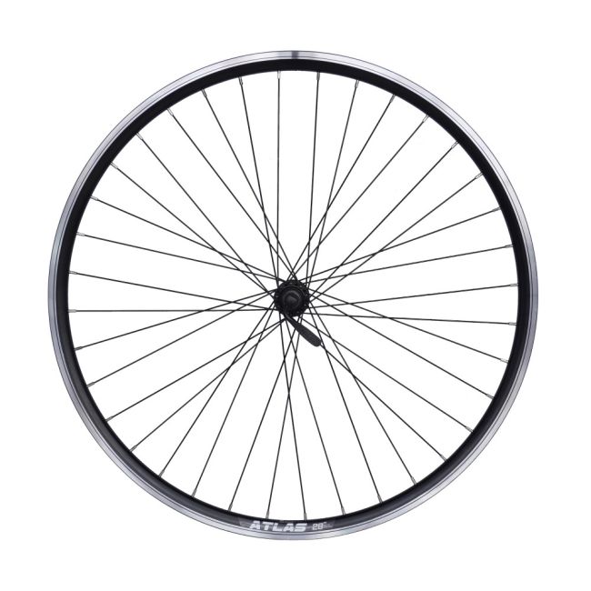 Roata Bicicleta Fata Atlas 28  , 622X18, V-Brk, Spite Ngr, Butuc Shimano Hb-Tx500,Ax Qr9,36H,1040G,Neagra