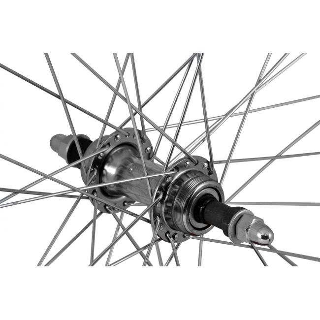 Roata Bicicleta Spate Atlas 26  , Profil Dublu Culoare Negru, Cnc, Spite Otel Nichelate, Butuc Metal, Pinion Argintiu, 3 8, 36H