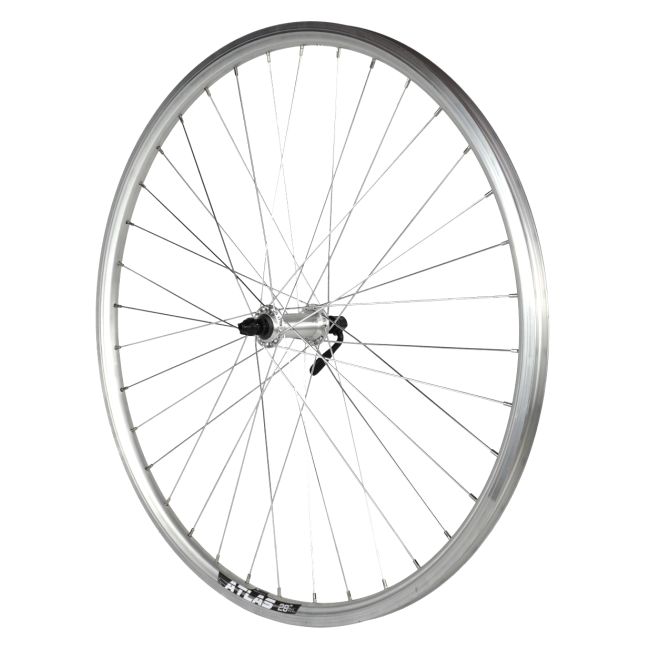 Roata Fata 28   Cerurim, Janta Dubla Atlas, 622X18, Butuc Shimano, V-Brake, 36H, Argintie