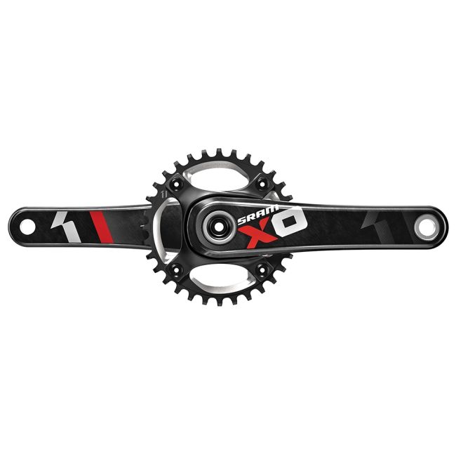 Angrenaj Pedalier Sram X01 X-Sync Fara Foi Brat 170 Carbon, negru-rosu