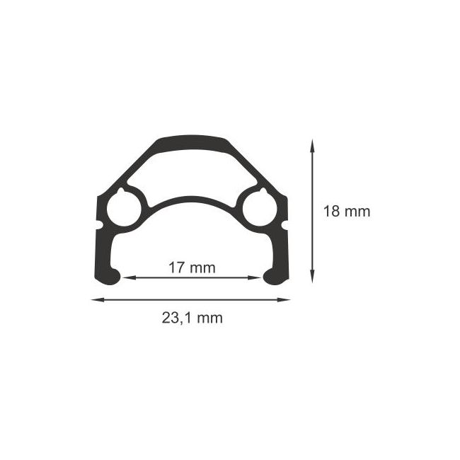 Janta Dubla 26   Wtb Dx17, V-Brake, 32 Gauri, Neagra,17-559