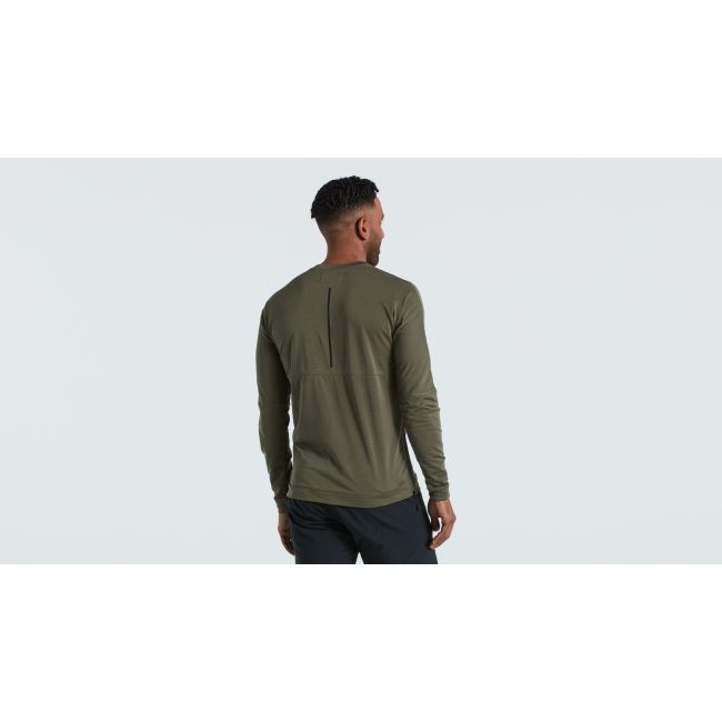 Tricou SPECIALIZED Men's Trail Power Grid LS - Oak Green