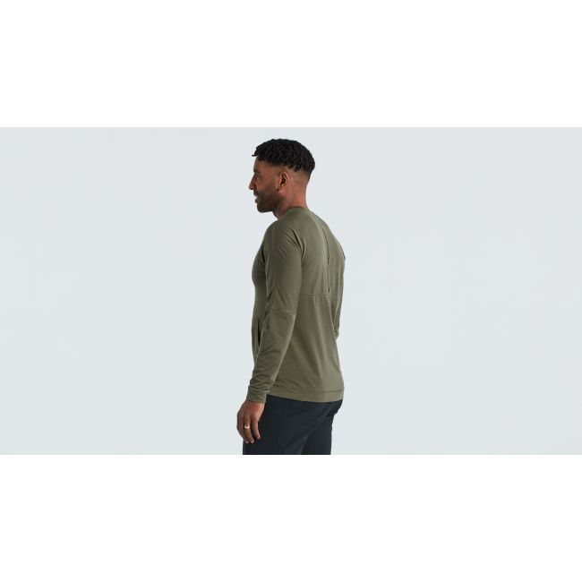 Tricou SPECIALIZED Men's Trail Power Grid LS - Oak Green