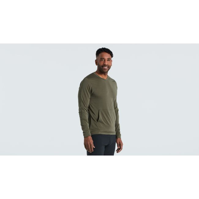 Tricou SPECIALIZED Men's Trail Power Grid LS - Oak Green