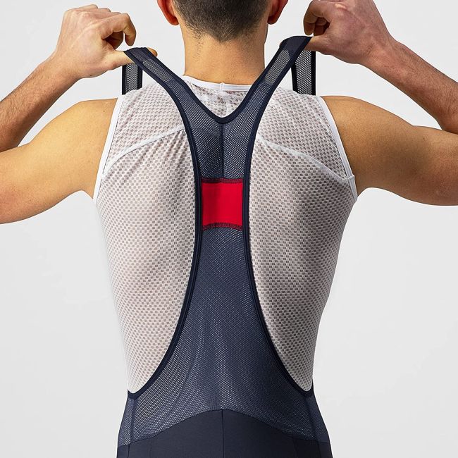 Castelli - pantaloni ciclism scurti cu bretele Entrata bibshorts - bleumarin
