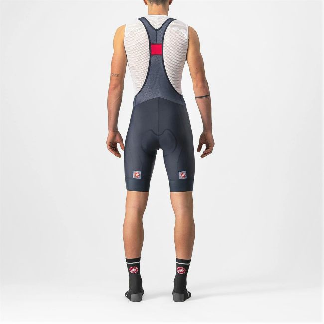 Castelli - pantaloni ciclism scurti cu bretele Entrata bibshorts - bleumarin