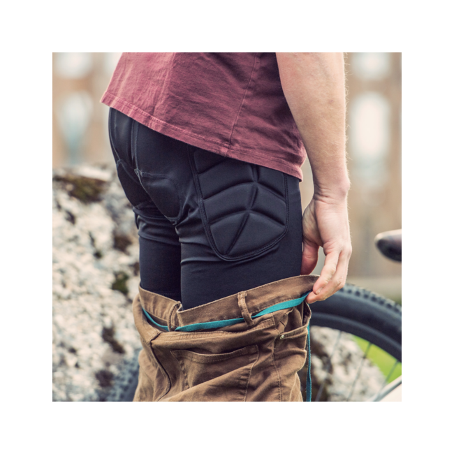 Pantaloni cu protectii TSG Crash Pant All Terrain - Black