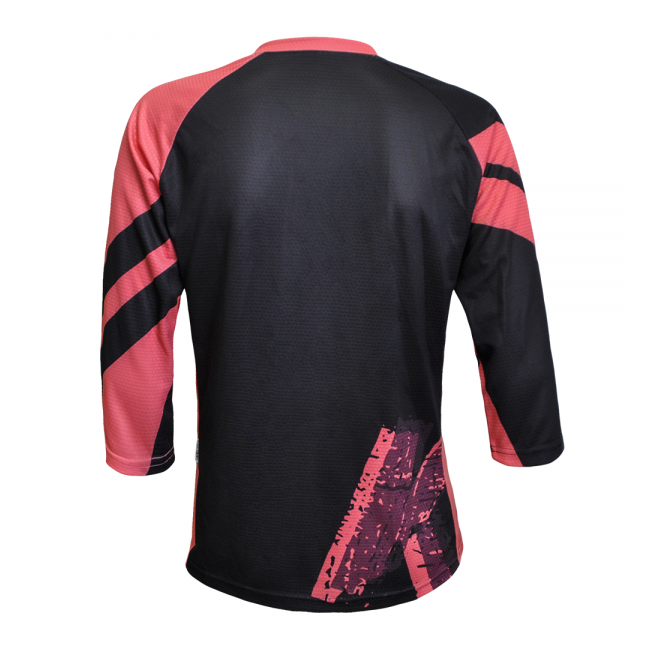 Tricou FUNKIER Dolomiti-W Enduro Women 3/4 sleeve - Black/Pink