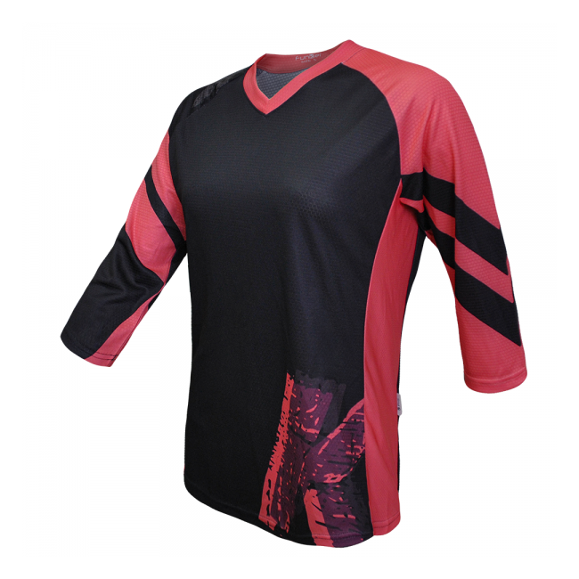 Tricou FUNKIER Dolomiti-W Enduro Women 3/4 sleeve - Black/Pink
