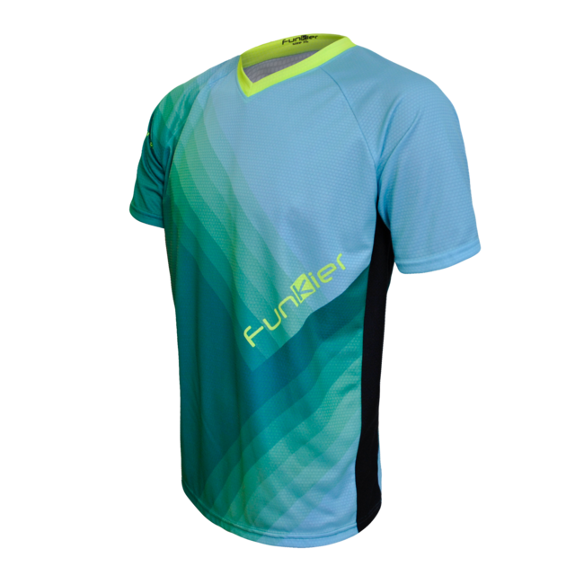 Tricou FUNKIER Termoli Enduro Men S/S - Blue/Green