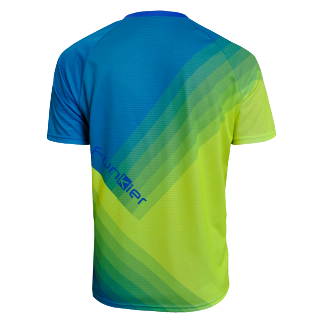 Tricou FUNKIER Termoli Enduro Men S/S - Fluor Yellow/Blue