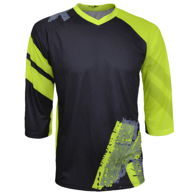 Tricou FUNKIER Dolomiti Enduro - Negru/Galben