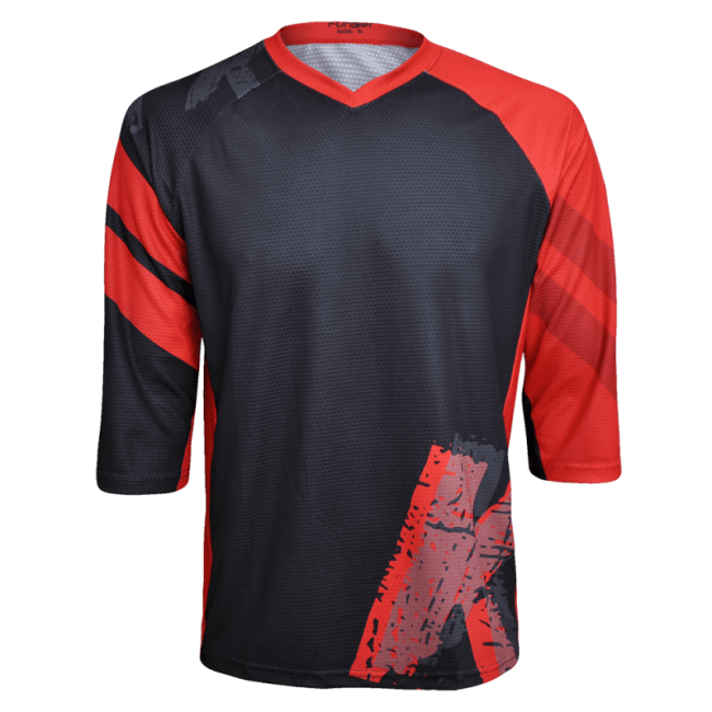 Tricou FUNKIER Dolomiti Enduro - Negru/Rosu