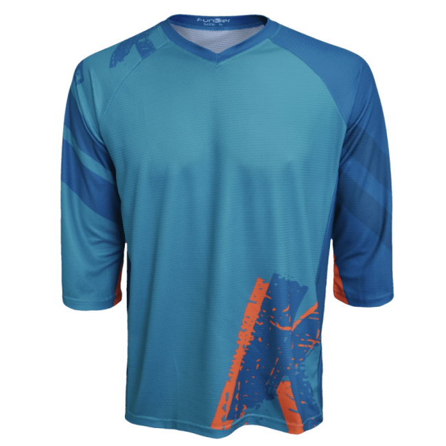Tricou FUNKIER Dolomiti Enduro - Verde/Portocaliu