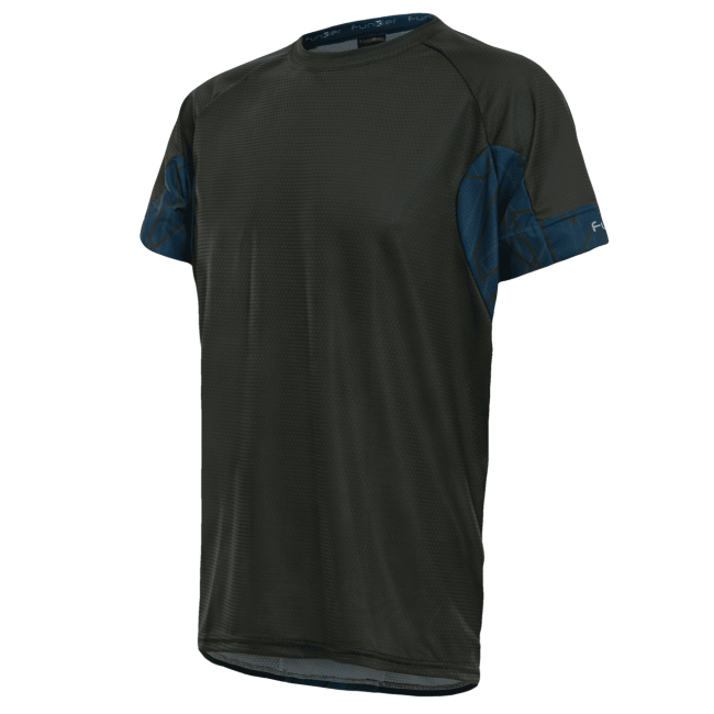 Tricou alergare FUNKIER Cassoti - Negru/Albastru