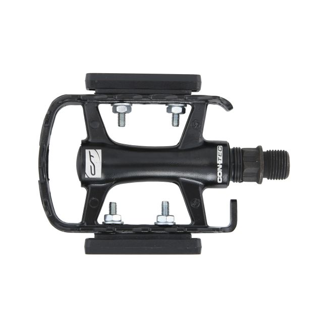 Pedale CONTEC CP-042 MTB/ATB aluminiu - Negru/Argintiu