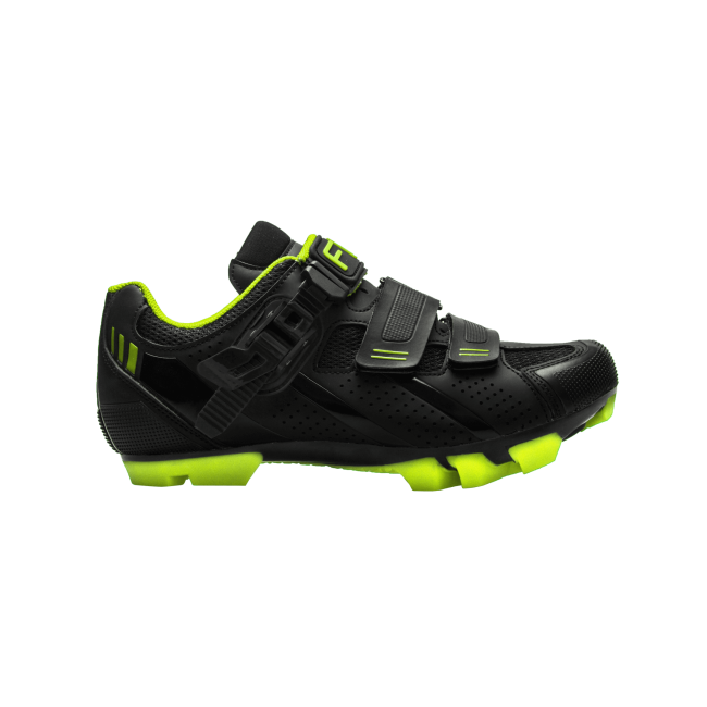 Pantofi ciclism FLR F-65 III Elite Mtb - Negru/Galben neon