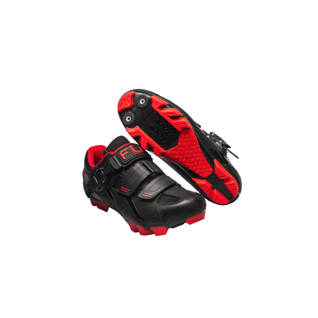 Pantofi ciclism FLR F-65 III Elite Mtb - Negru/Rosu