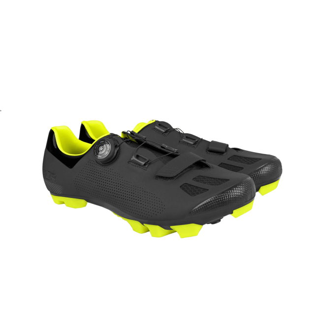 Pantofi ciclism FLR F-70 Elite Mtb - Negru/Galben neon