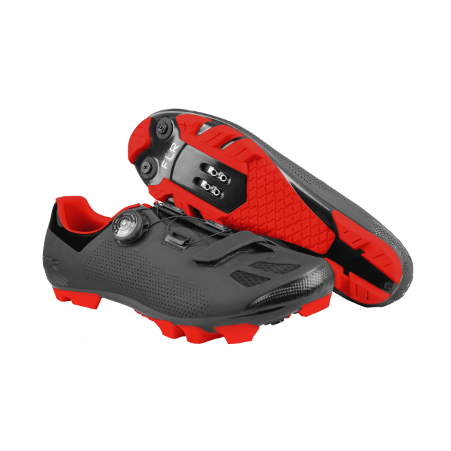 Pantofi ciclism FLR F-70 Elite Mtb - Negru/Rosu