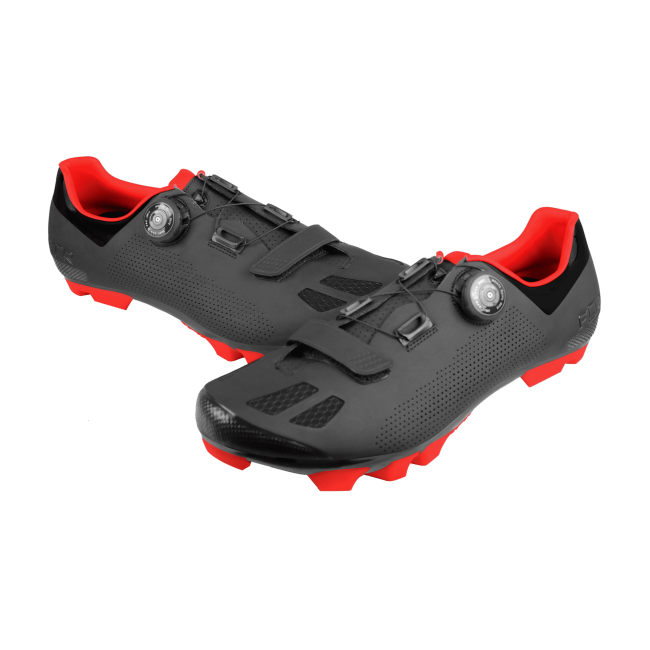 Pantofi ciclism FLR F-70 Elite Mtb - Negru/Rosu