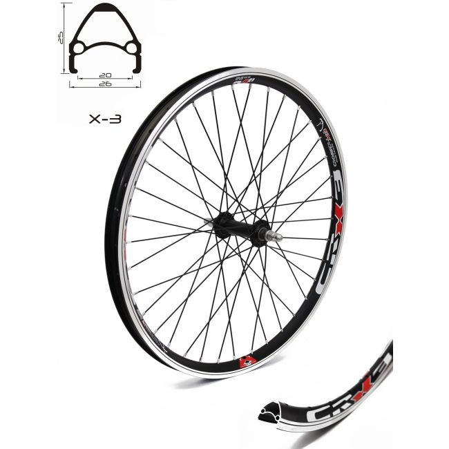 Roata CROSSER X2 36H 28" Spate QR Negru capsata