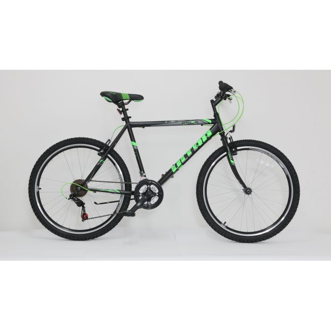 Bicicleta ULTRA Storm 26 negru/verde 440mm