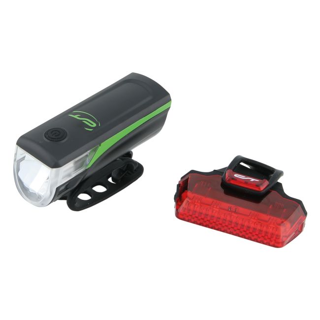 Far + stop CONTEC Speed Led - 20lux - negru/verde