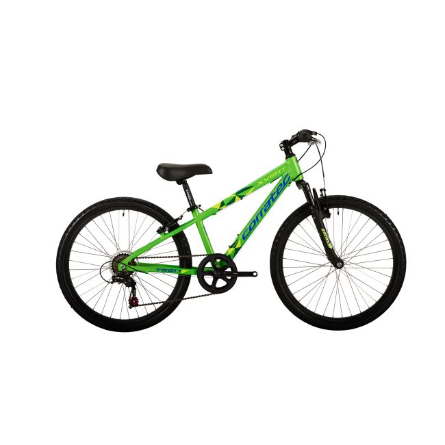 Bicicleta CORRATEC X-Vert Teen 24 verde/galben neon/albastru reflex