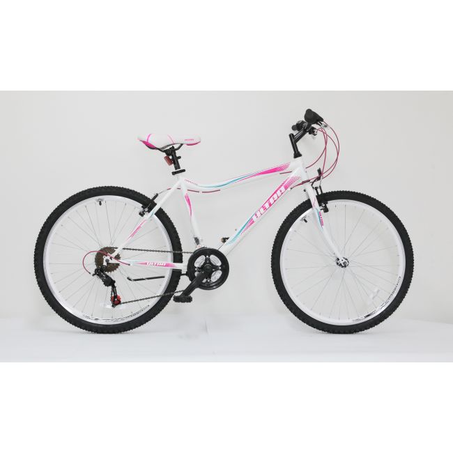 Bicicleta ULTRA Gravita 26" alb/roz/verde 460mm