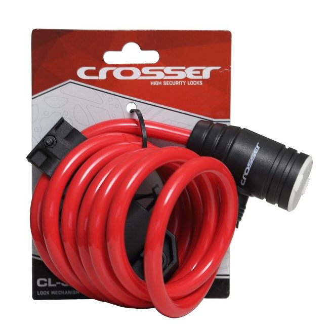 Incuietoare cablu CROSSER CL-369 10x1800mm - Rosu