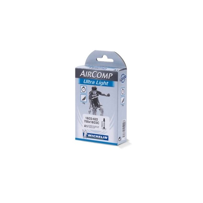 Camera Michelin Aircomp Ultralight A1 700x18/23C, Valva: presta 52 mm