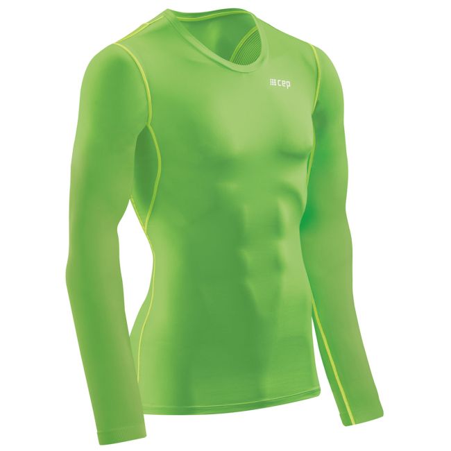 CEP - Bluza de compresie cu maneci lungi pentru barbati Winter Wingtech Long Sleeve - verde viper