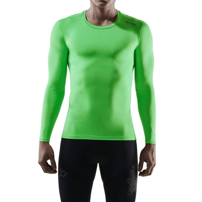 CEP - Bluza de compresie cu maneci lungi pentru barbati Winter Wingtech Long Sleeve - verde viper