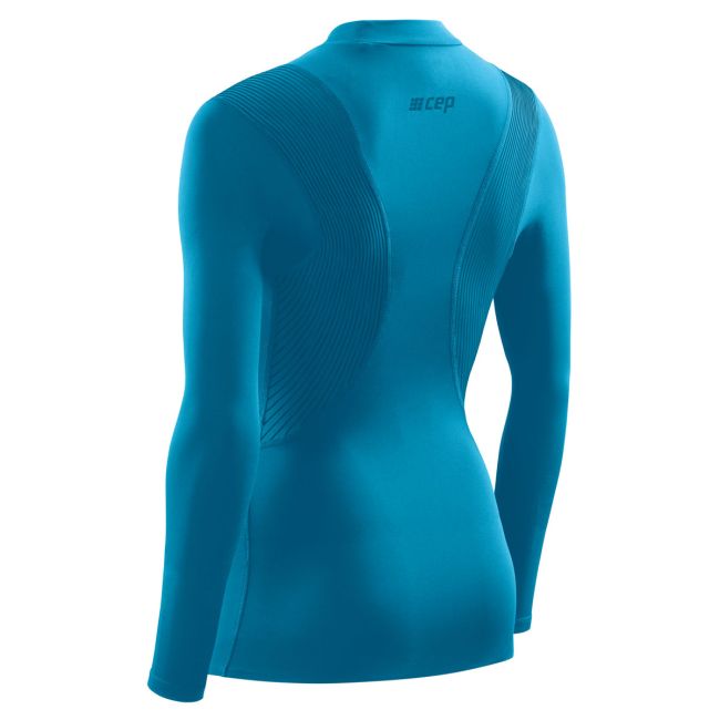 CEP - Bluza de compresie vreme rece cu maneci lungi pentru femei Winter Wingtech Long Sleeve - albastru electric
