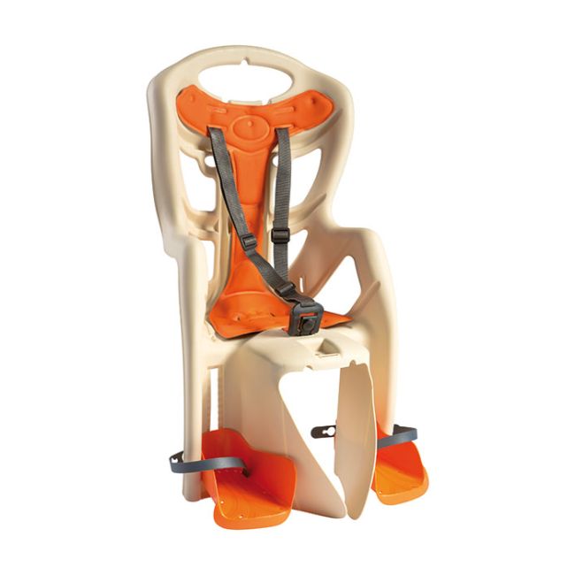 Scaun de copil BIKEFUN B-ONE CLAMP spate, bej, pe portbagaj