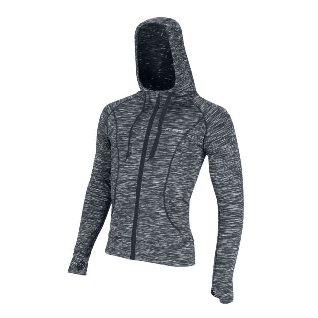 Bluza fitness Force dame cu maneci lungi si gluga L