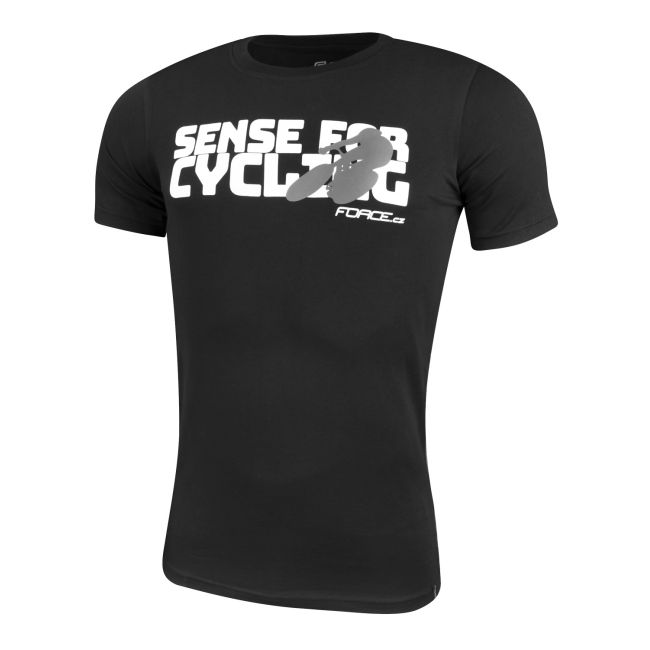Tricou Force Sense negru print alb