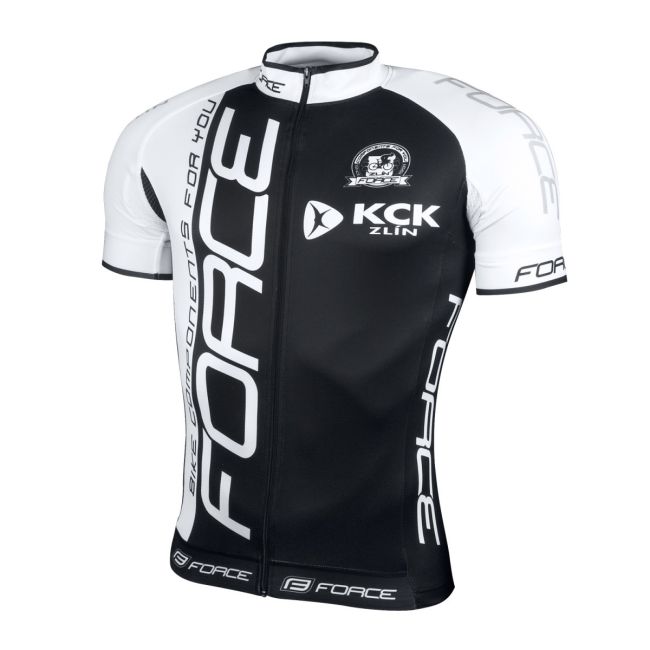 Tricou Force Team maneci scurte negru/alb