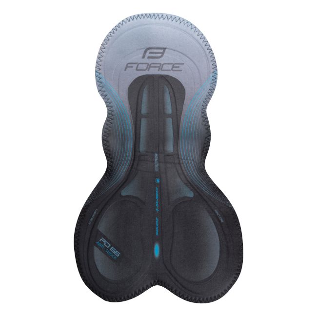 Pantaloni scurti cu bazon si bretele Force B51 Negru-Alb