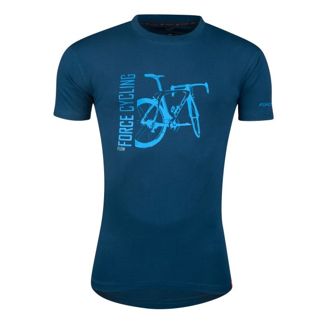 Tricou FORCE FLOW maneci scurte albastru XS