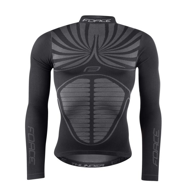 Bluza functionala Force Thunder cu maneci lungi neagra M-L