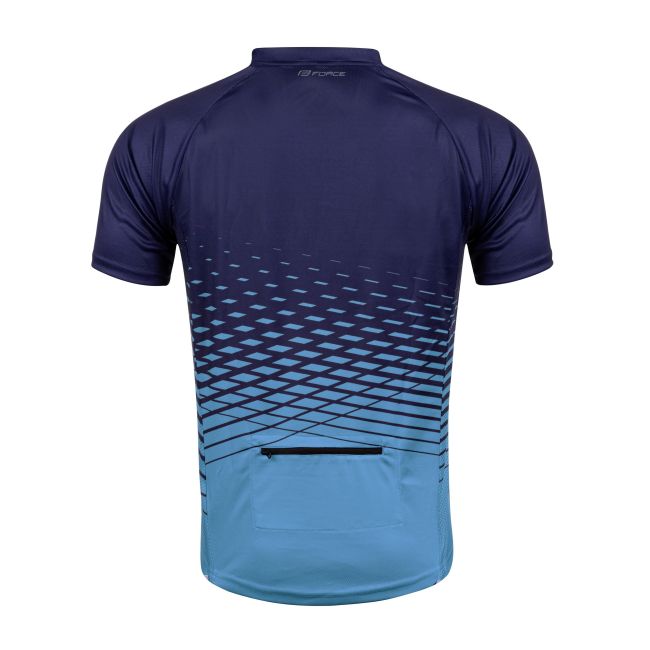 Tricou maneca scurta Force MTB Angle, albastru, XS