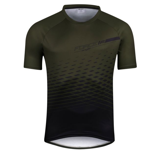 Tricou maneca scurta Force MTB Angle army