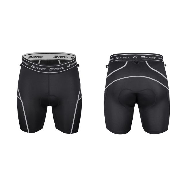 Pantaloni Force Blade MTB cu sub-pantaloni cu bazon, Rosu, XS