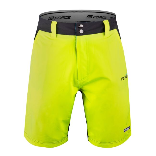 Pantaloni Force Blade MTB cu sub-pantaloni cu bazon Negru/Fluo
